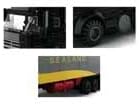 Set 231mm General Jim's Black Semi Truck Building Blocks Highly Detailed Model - Realistic Black Cab, Gray and Yellow
