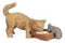 Melody Jane Dollhouse Cat & Mouse Drinking Milk Miniature Pet 1:12 Scale
