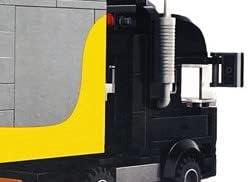 Set 231mm General Jim's Black Semi Truck Building Blocks Highly Detailed Model - Realistic Black Cab, Gray and Yellow