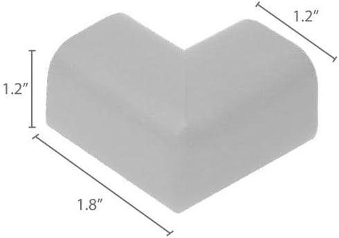 KidKusion Safety Corner Cushion, 4-Piece, Off White, Child Proofing, Baby Proof Table Protector