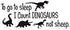 Cute Dinosaurs Bedroom Wall Sticker Decals, Kids Room Nursery Room Peel & Stick Cartoon Wall Art