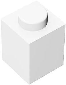 Classic Building Bricks 1x1, 100 Piece, Compatible with Lego Parts and Pieces 3005, Creative Play Set - 100% Compatible with Lego and All Major Brick Brands(Colour:White)