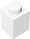 Classic Building Bricks 1x1, 100 Piece, Compatible with Lego Parts and Pieces 3005, Creative Play Set - 100% Compatible with Lego and All Major Brick Brands(Colour:White)