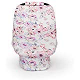 Kiddo Kind Carseat Cover for Girls - Watercolor Floral - Includes Car Seat Strap Covers