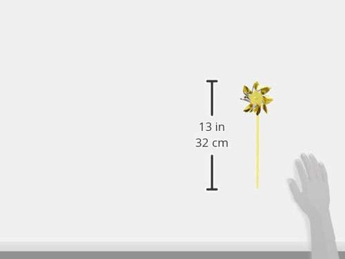 Bulk Pack of 50 Gold and Silver Two-Tone Pinwheels - 12" Tall with 10" Plastic Stem for Indoor and Outdoor Use