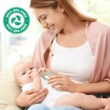 Baby Teething Toys - Silicone Baby Teether Chew Toys, Freezer Safe BPA Free, Rose Quartz/Lite Green
