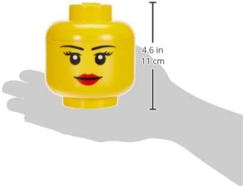 LEGO STORAGE HEAD (MINI) - GIRL, Polypropylene Storage Box with Lid for Kids' Toy Storage