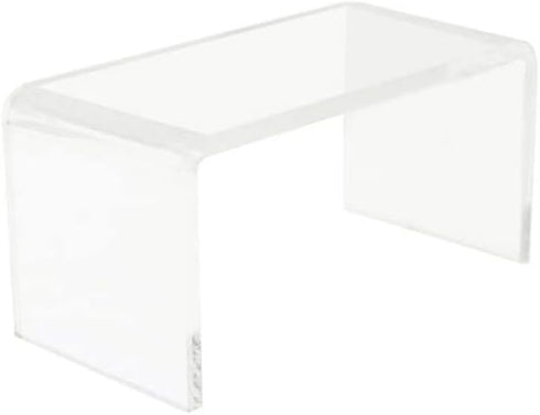 Miniature Desk Dollhouse Furniture Tea Coffee Table, 1:12 Scale Clear Acrylic Modern Accessories