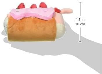 Anirollz Kittiroll Plush in Roll Cake Outfit, Kawaii Stuffed Animal with Removable Costume for Kids
