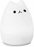 7-Color WoneNice Cute Kitty Night Light, Rechargeable Silicone Cute Lamp with Warm White & Breathing Modes, Touch