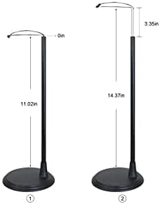 ZITA ELEMENT 2 Pcs Adjustable Doll Stand Holders Base for 14 Inch - 18 Inch Doll Accessories – Black.