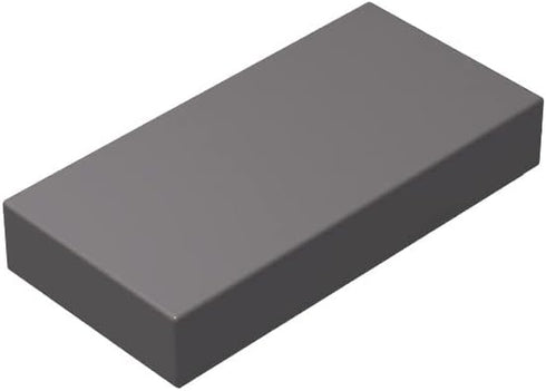 Classic Dark Gray Tiles Block Bulk, 1x2 Building Tiles Flat 100 Piece, Compatible with Lego Parts