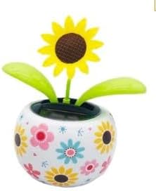 1Pc Sunflower Solar Dancing Decor for Car - Solar Powered Swinging Animated Dancer, Funny Ornaments, Solar Power Kits
