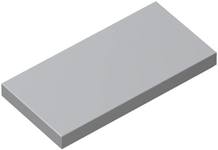 Classic Building Bricks Tile 2x4, 100 Piece Light Grey Compatible with Lego Parts and All Major Brick Brands