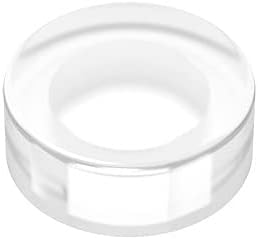 Classic Building Tile Round 1x1, 100 Piece Fully Transparent Round Tiles Bulk, Compatible with Lego Parts and Pieces 98138, Compatible with Lego and All Major Brick Brands(Colour: Fully Transparent)