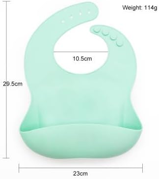 Silicone 2 Pack Baby Bibs for Babies & Toddlers (10-72 Months) Waterproof, Soft, Unisex, Non Messy.