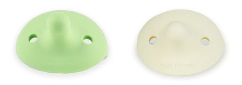 3-36 2 Pack Kids Heroes One-Piece Silicone Pacifiers for Babies Months, BPA-Free, (Mint Green and Vanilla)