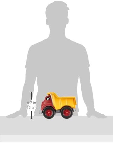 Green Toys Dump Truck, Red/Yellow CB - Pretend Play, Motor Skills, Kids Toy Vehicle. No BPA, phthalates, PVC.