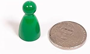 Set of 36 Green Plastic Pawns for Board Games (Chess & Sorry Replacement Halma Markers, Arts & Crafts Supplies)