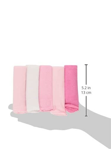 Set Set, Pack 20, Spasilk Washcloth Wipes for Newborn Boys and Girls, Soft Terry Washcloth of Pink
