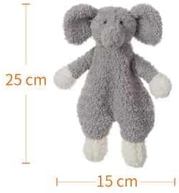 Apricot Lamb Stuffed Animals Security Blanket - Gray Elephant Infant Nursery Character Plush Snuggler (10 Inches)