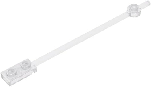 Gobricks GDS-1327 Bar 1 x 12 with 1 x 2 Plate End with Hollow Studs and 1 x 1 Round Plate End 20PCS Compatible with Lego 99784 42445 Toy MOC Components for Major Brick Brands Color:Trans Clear 40