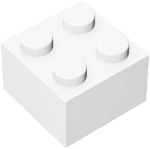 Classic Building Bricks 2 x 2 100 Piece, Creative Play Set - 100% Compatible with and All Major Brick Brands 3003(Colour:White)