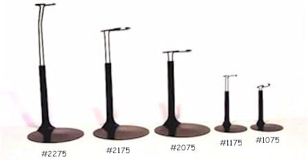2175 8" 12" Kaiser Doll Stand - Black Doll Stand for to Dolls and Action Figures