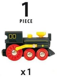 BRIO Old Steam Engine Toy - Authentic Piston Action | Ideal for Imaginative Play | Compatible with Wooden Railway Sets