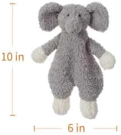 Apricot Lamb Stuffed Animals Security Blanket - Gray Elephant Infant Nursery Character Plush Snuggler (10 Inches)