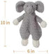 Apricot Lamb Stuffed Animals Security Blanket - Gray Elephant Infant Nursery Character Plush Snuggler (10 Inches)