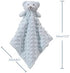 CREVENT Cozy Plush Baby Security Blanket Loveys, Minky Dot Front + Sherpa Backing with Animal Face (Blue Bear)