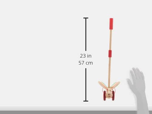 6.3, 5.8, 22.2 inch, Award Winning Hape Butterfly Wooden Push and Pull Walking Toy, L: W: H: Red