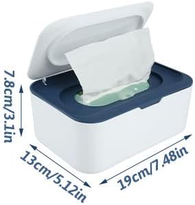 DNAMYJME Wipes Dispenser Baby Wipe Holder, Dustproof Refillable Wipe Container Large Capacity Tissues Wipes Case