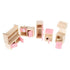 4 Set Dollhouse Furniture Kid Toy Bathroom, Bedroom, Kitchen Set