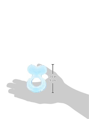 Silicone Teethe-eez Teether by Nuby, with Bristles, Hygienic Case, Blue