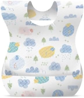 MassiGoods 20 Pack Disposable Baby Bibs Waterproof & Skin-Friendly | Perfect for Travel, Feeding, and On-the-Go Use