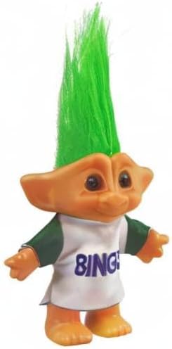 Vintage Troll Dolls Retro Chromatic Doll for Collections, Arts and Crafts, Party Favors - 7.5" Tall (Green)