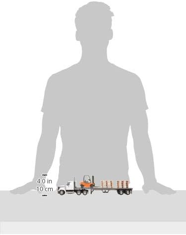 NewRay 16643 1: 43 New-Ray Long Haul Trucker - International Lonestar Flatbed with Forklift & Pallets