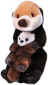 12 inches, Wild Republic Mom and Baby Sea Otter, Stuffed Animal, Gift for Kids, Plush Toy, Fill is Spun Recycled Water