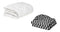 BKB Porta Crib Mattress Protector and 2 Chevron Sheets, Black