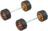 1 Pair Alloy Wheels Rims Tires Set 1:64 Scale, Rubber Tires for Model Alloy and Accessories, Wheels and Tires