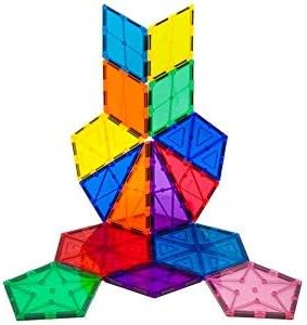 PicassoTiles Magnetic Building Block Set Geometry Shape Magnet Tiles Construction Toy STEM Learning Kit