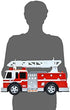 Sunny Days Entertainment Maxx Action 12’’ Large Fire Truck - Lights and Sounds Vehicle with Extendable Ladder
