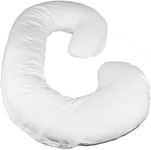 Betty Dain Stretch Jersey Pregnancy/Maternity Pillowcase - C-Shape Compatible, 100% Cotton, Machine Washable