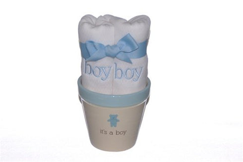 Cute as Buttons Burp Cloth Gift Set for BOY