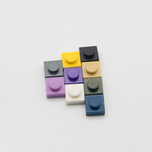 Classic Blue Plates Bulk - 200 Piece 1x1 Building Plates Flat, Compatible with Lego Parts (Color: Blue)