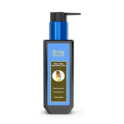 Blue Nectar Baby Lotion with Nourishing Organic Ghee, Body Butters and Ayurvedic