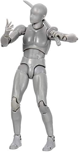 Action Figures Body-Kun DX & Body-Chan DX PVC Figure Model Drawing for S H Figuarts (Gray, Male)