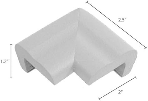 KidKusion Jumbo Corner Cushion, 4 Pack, Taupe | Made in USA | Furniture and Corner Protector